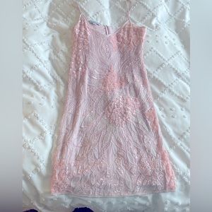 Stunning pink beaded dress